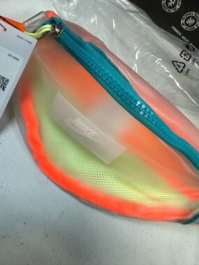 Nike Teal, Neon Orange & Yellow-Green Translucent Waist Bag